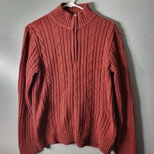 Croft & Barrow Cable Knit Half Zip Pullover Sweater